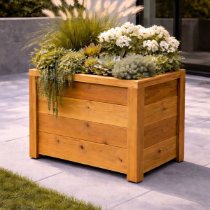 24" cedar planter box – outdoor wood planter