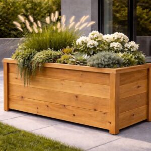48" cedar planter box – outdoor wood planter
